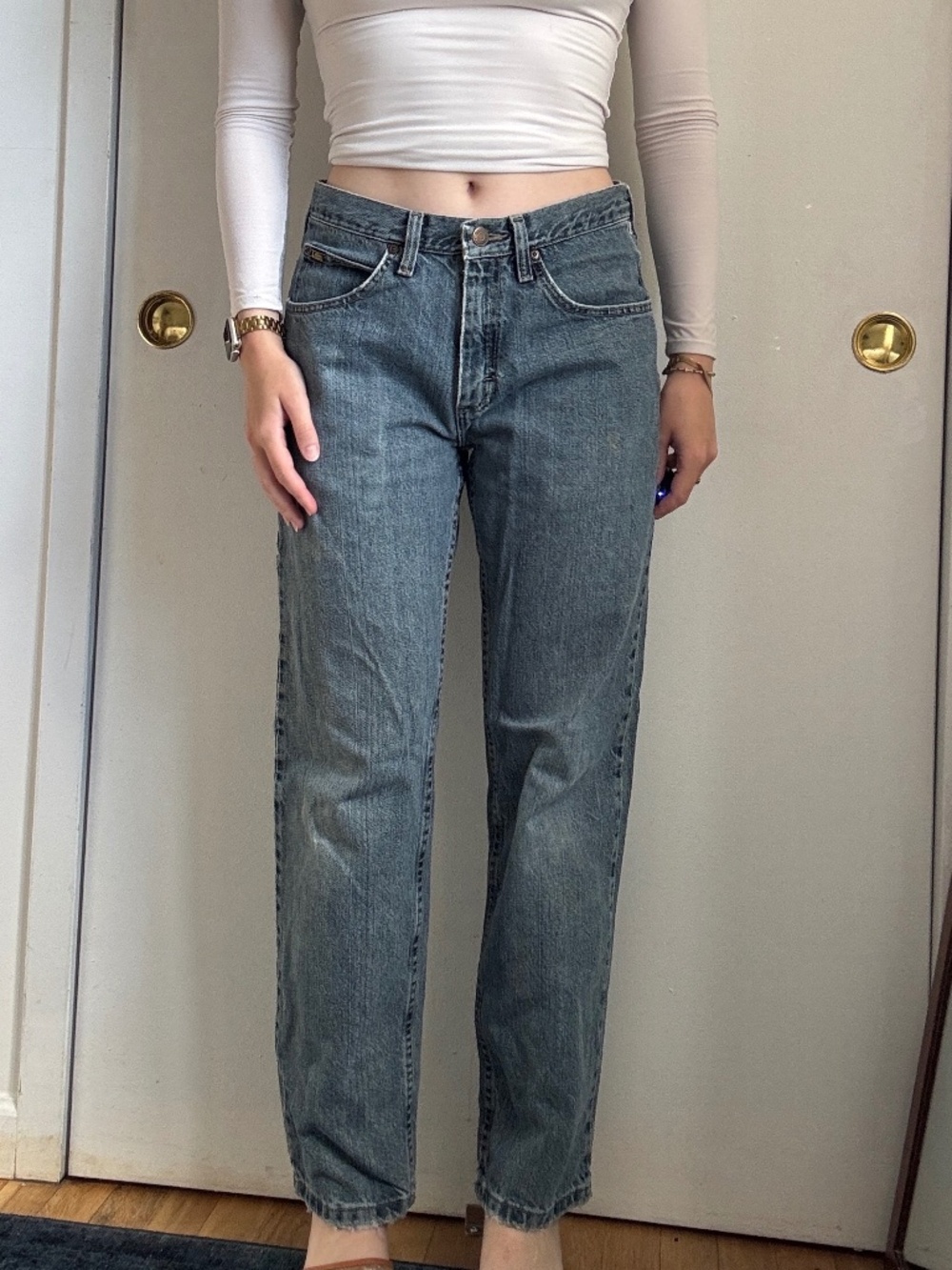 vintage Lee blue straight leg jeans